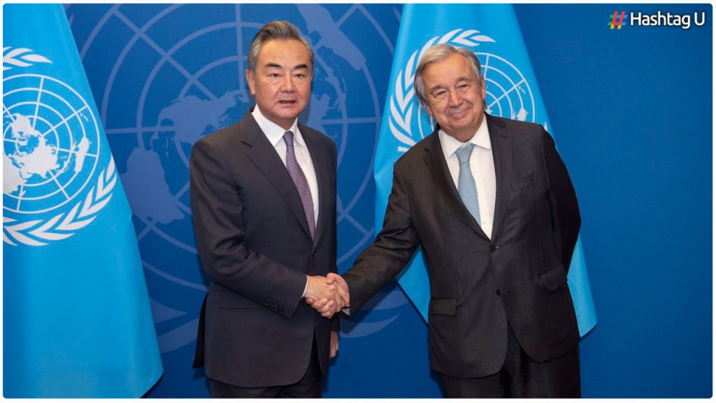 Wang Yi Meets With Un Secretary General Antonio Guterres